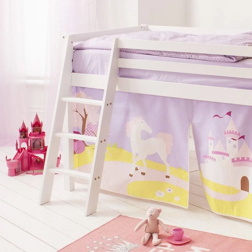 Nöa and Nani Moro Cabin Bed with Ladder and Princess Fairytale Tent in White 3