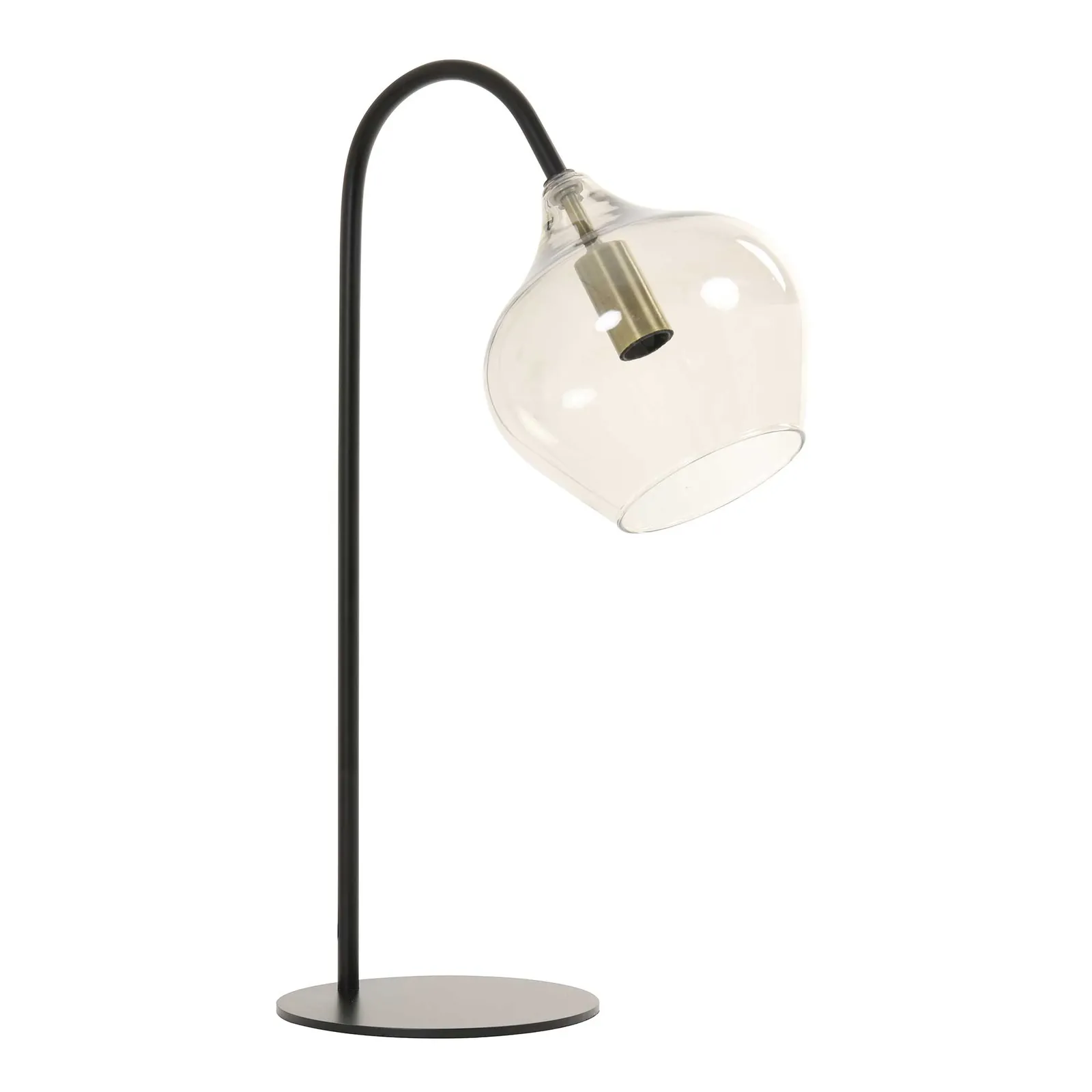 Black Smoked Glass Table Lamp Metal | Barker & Stonehouse 3