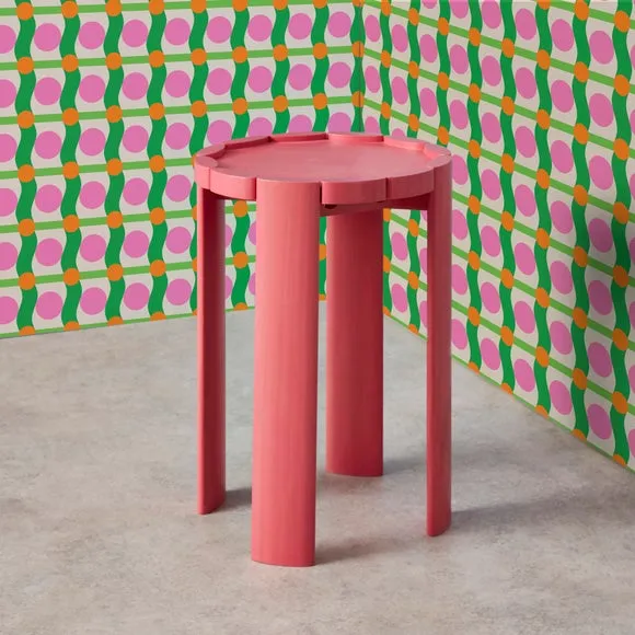 Yinka Ilori Biscuit Pine Side Table
