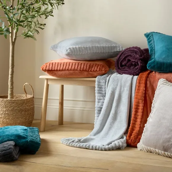 Catherine Lansfield Faux Velvet Cushion 5