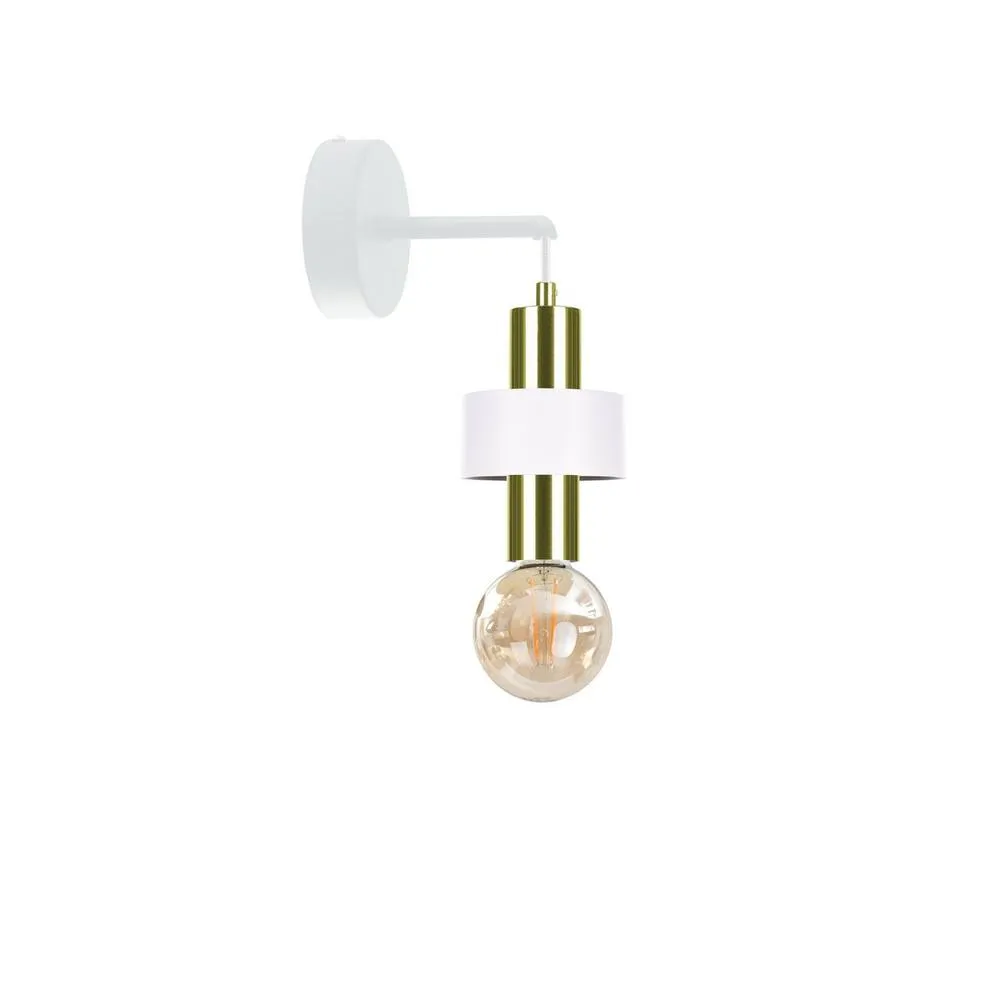 Netlighting Unica Wall Lamp White Gold 12cm 1x E27