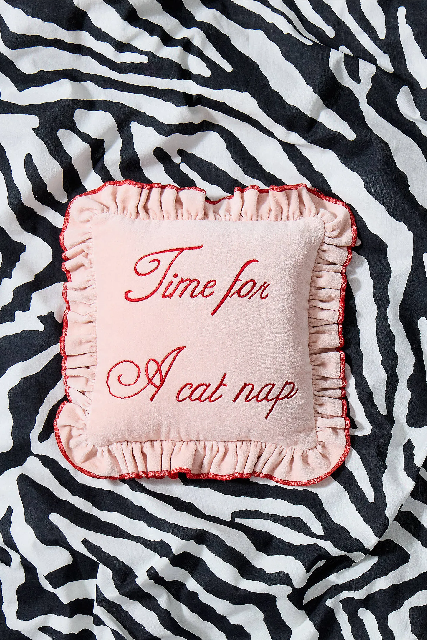Time For A Cap Nap Cushion - Pink