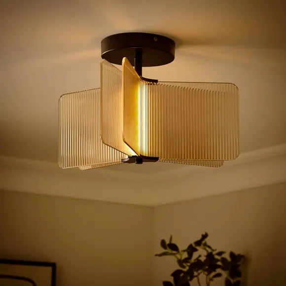 Milan Ribbed LED Ceiling Light 2