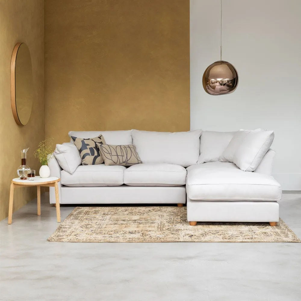 Heal's Tailor Right Hand Facing Corner Sofa Linen Grenadine Natural Feet 3