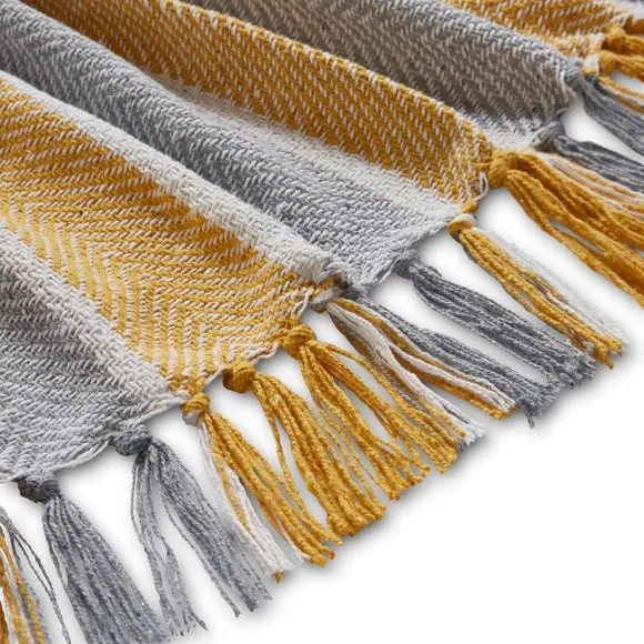 Herringbone Stripe Throw Blanket, 130x180cm 3