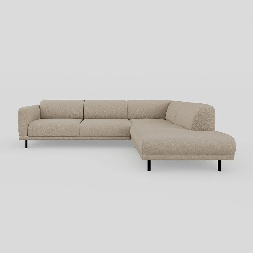 Heal's Harri 3 Str Open End Sofa RHF Broadweave Putty 1