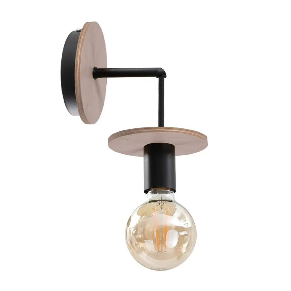 Netlighting Saturn Wall Lamp Natural Black 12cm 1x E27