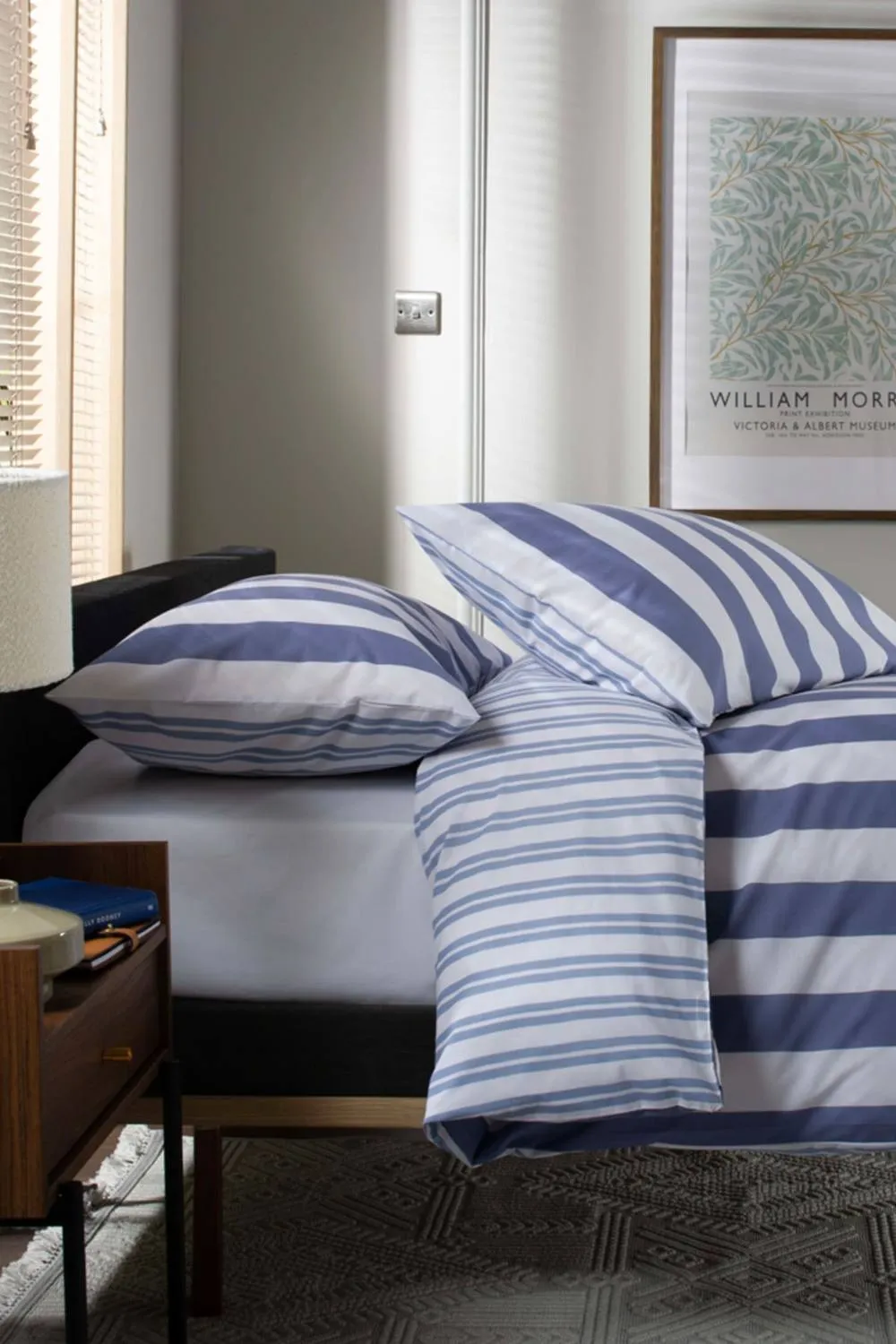 Deyongs High Point Stripe Easy Care Duvet Set in Blue 5