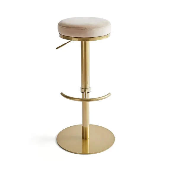 Jesper Adjustable Height Bar Stool, Velvet 5