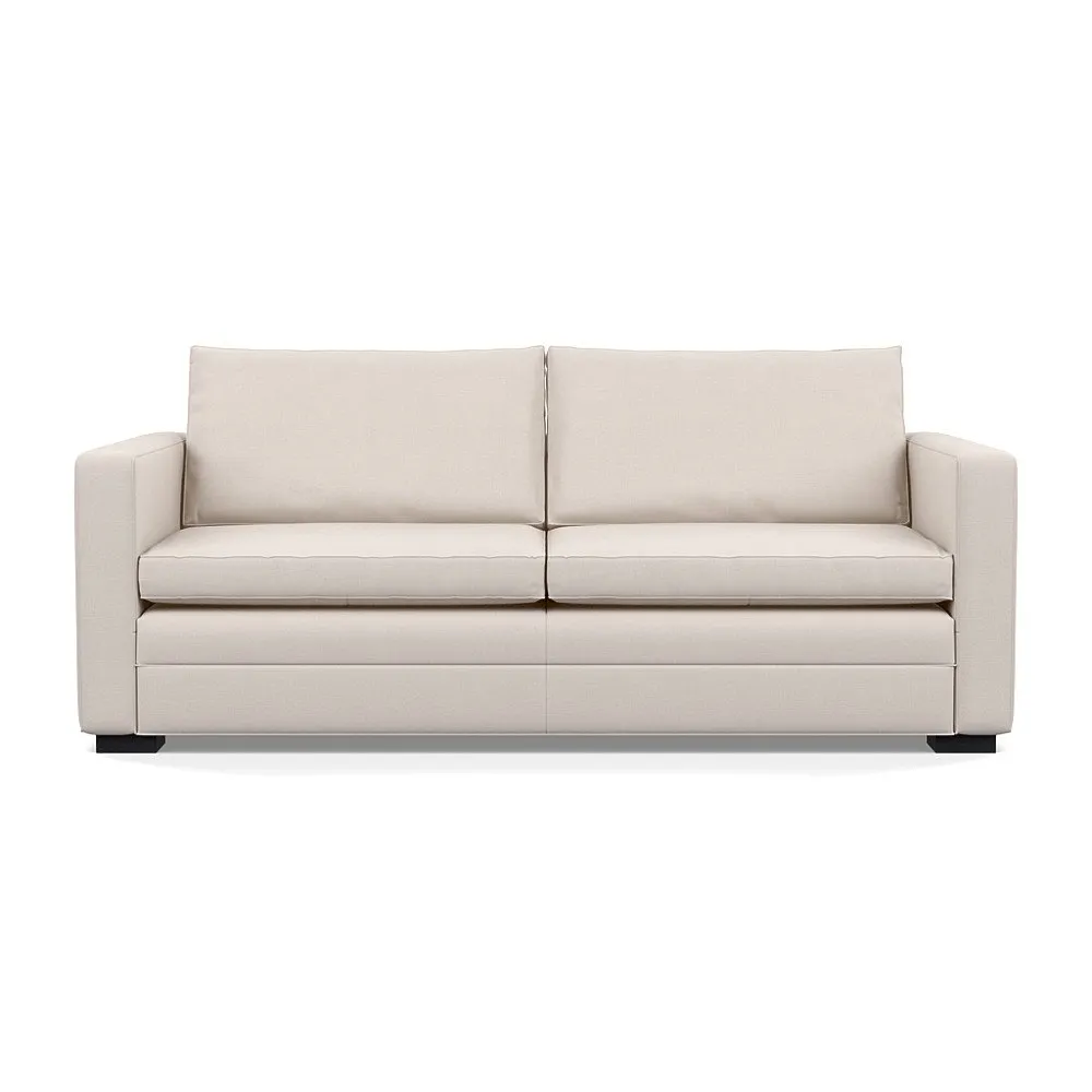 Heal's Palermo 3 Seater Sofa Siena Cotton Natural Black Feet