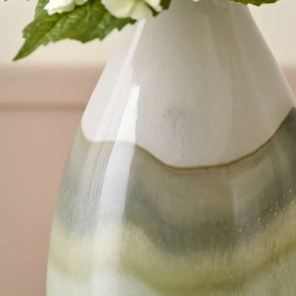 Juno Sage & Mist Ombre Glass Vase 2