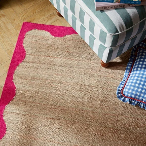 Sophie Robinson Wave Jute Border Rug 5