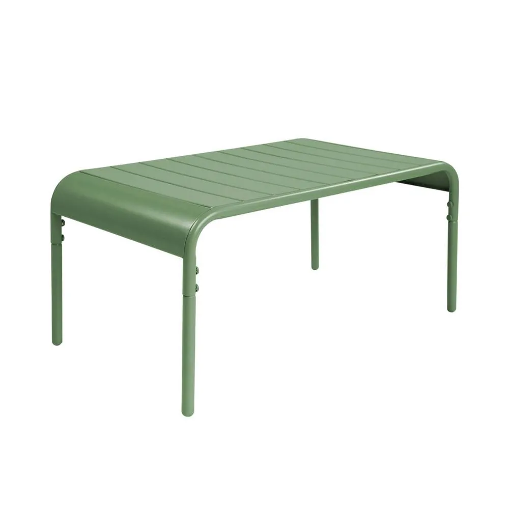 sweeek Rectangular steel garden coffee table in Green 2