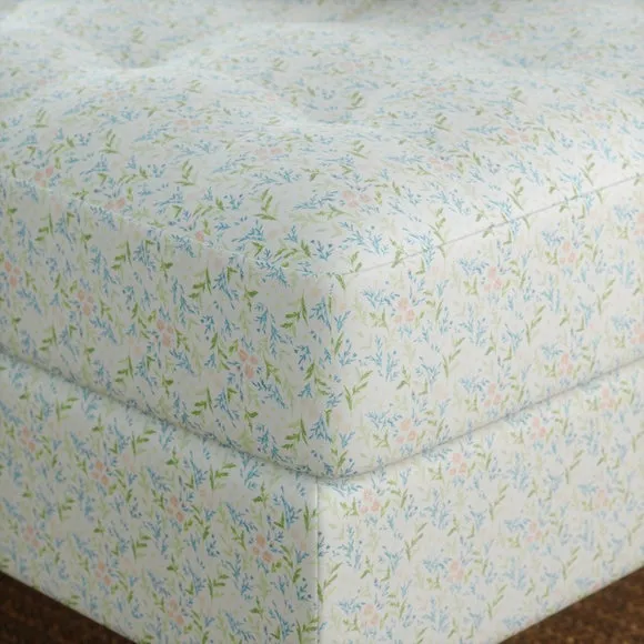Zoe Ditsy Floral Square Storage Footstool 4