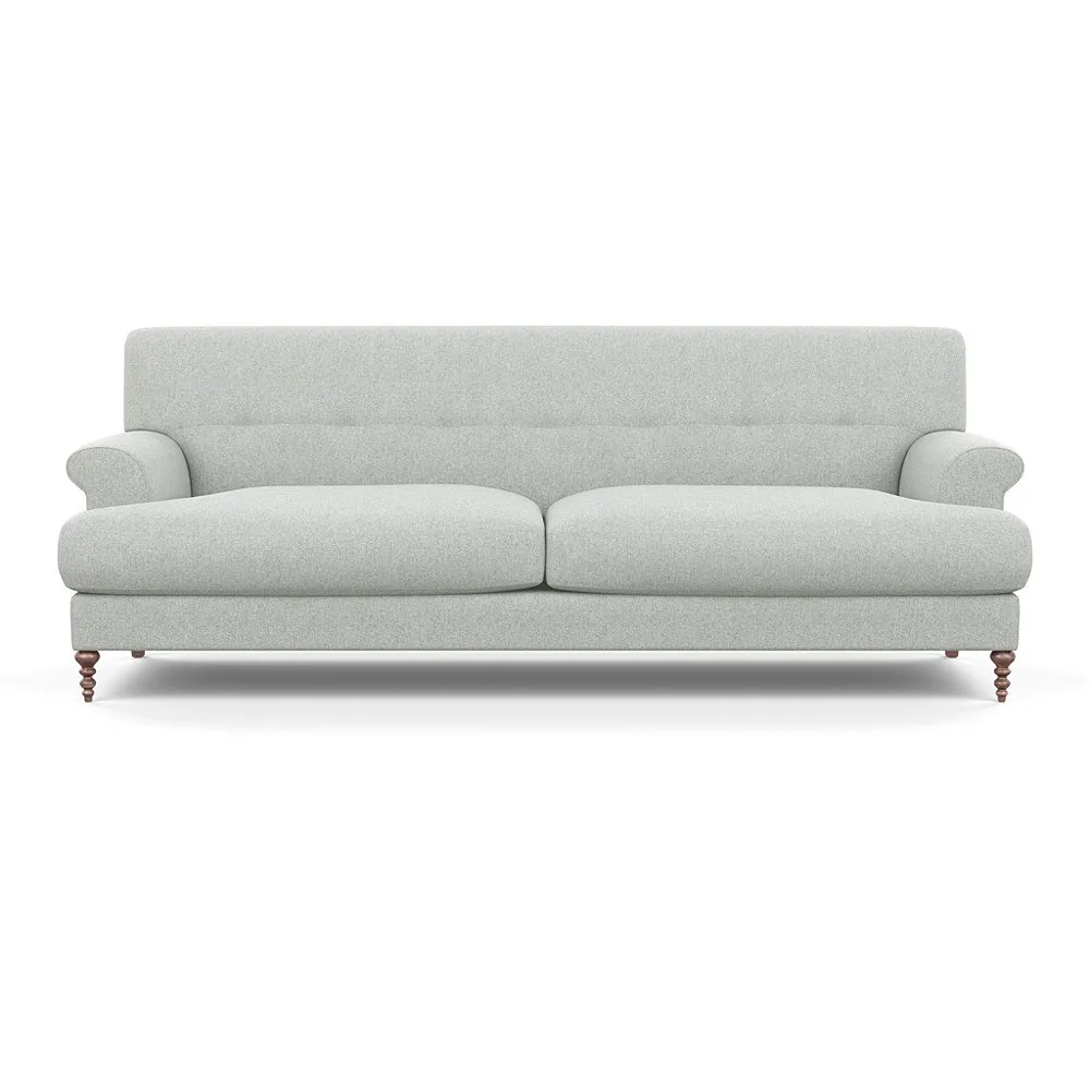 Scp Oscar 3 Seater Formal Sofa Melton Wool Limestone Walnut Feet 1