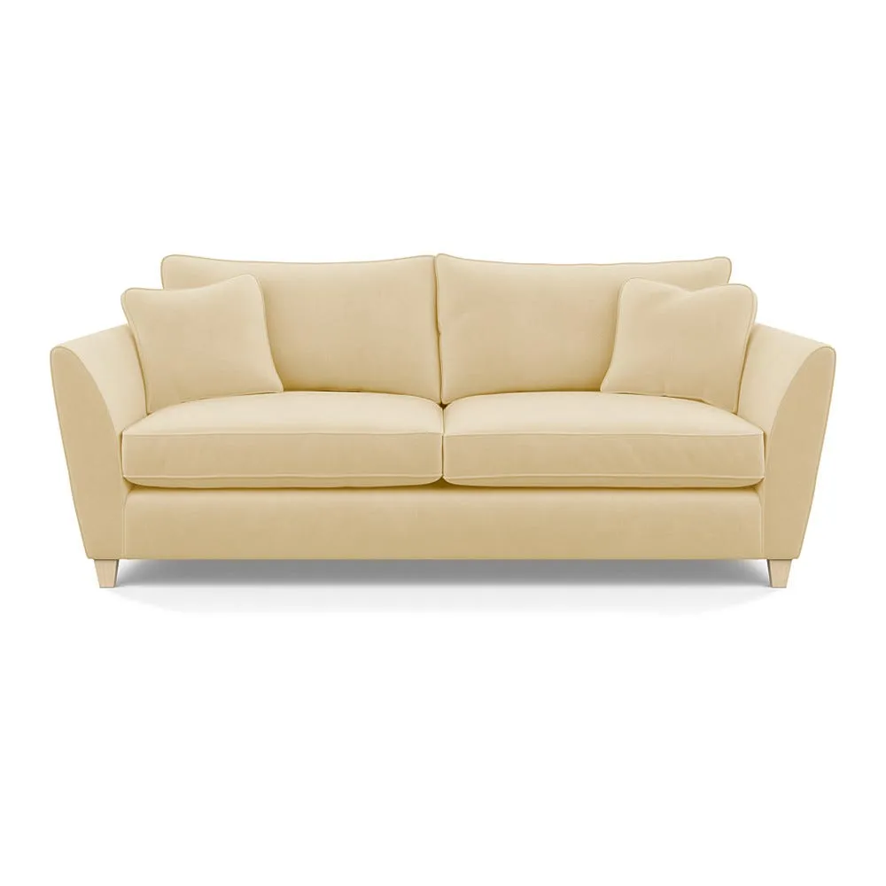 Heal's Torino 4 Seater Sofa Smart Luxe Velvet Biscuit Natural Feet 1