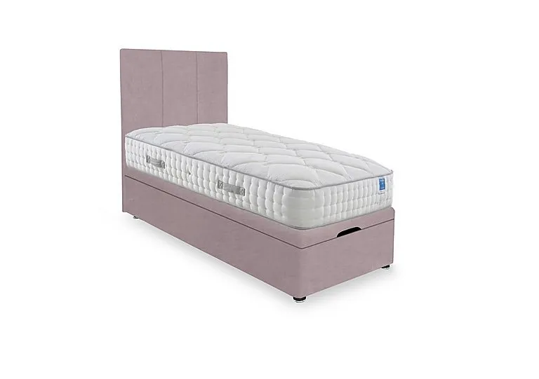Memory Luxe End Lift Ottoman Divan Set - Small Single - Plush Lilac