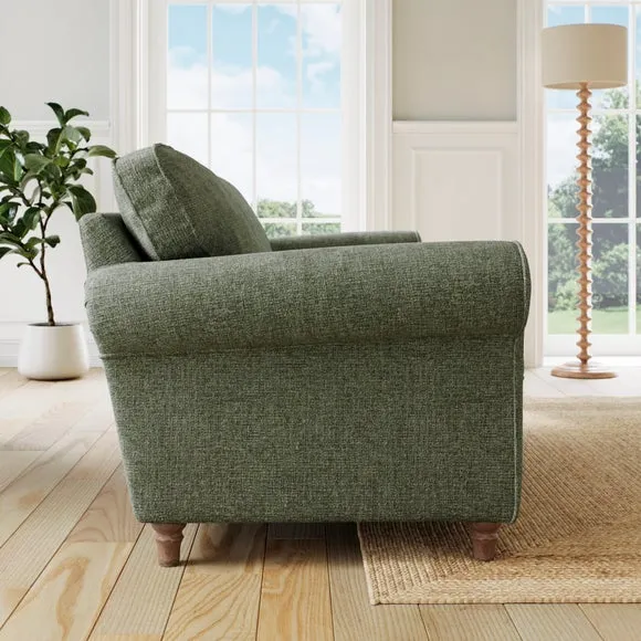 Flori Chenille Soft Texture 4 Seater Sofa 3