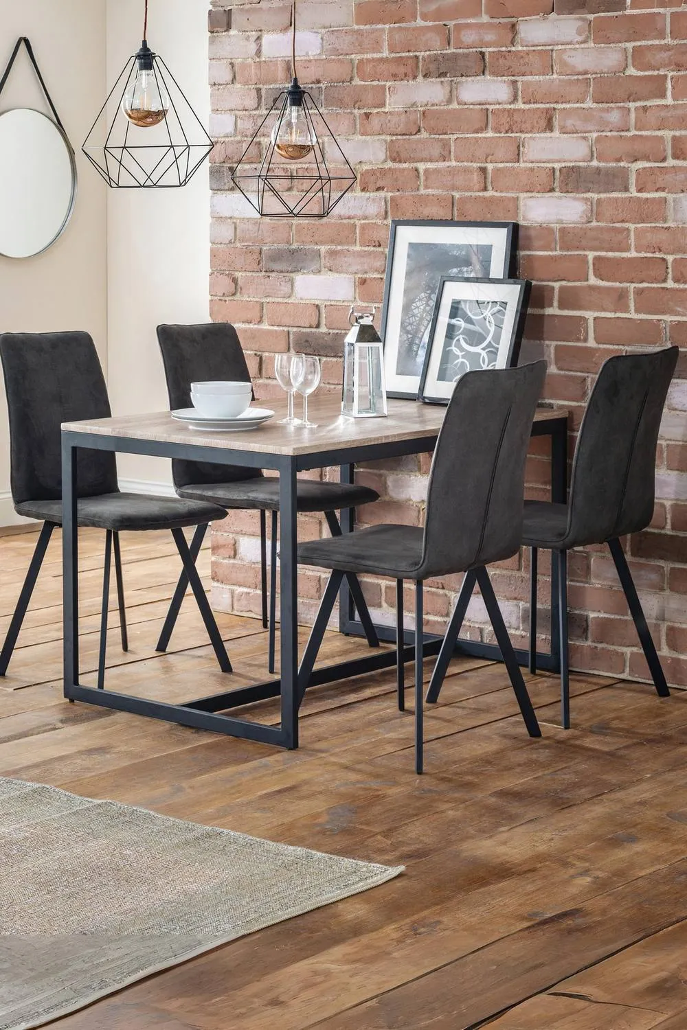Julian Bowen Monroe Upholstered Dining Chair (Set of 2) in Dark Grey 4