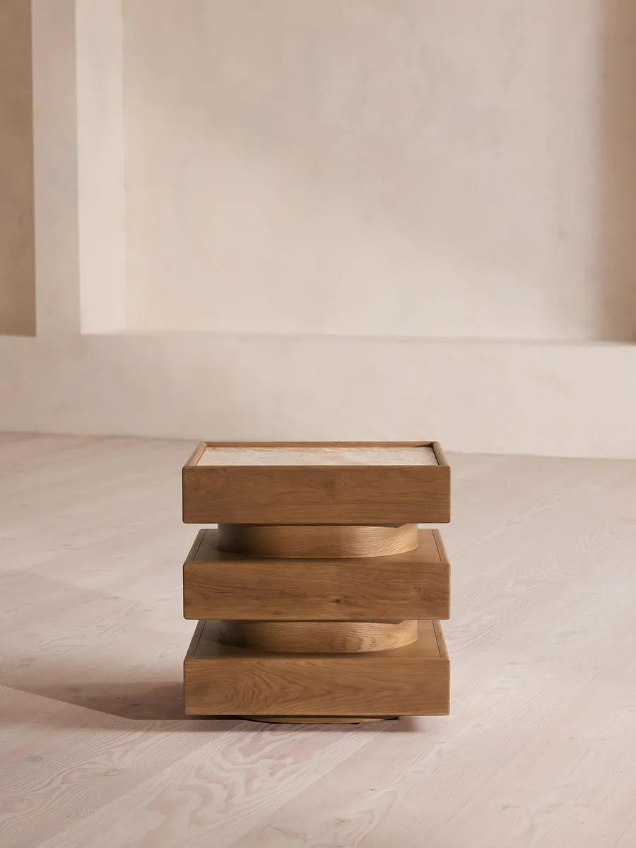 Flynn Side Table, Lacorado Marble