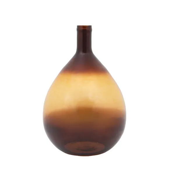 Crossland Grove Sevran Giant Glass Bottle Vase Amber 640Mm, Brown 5