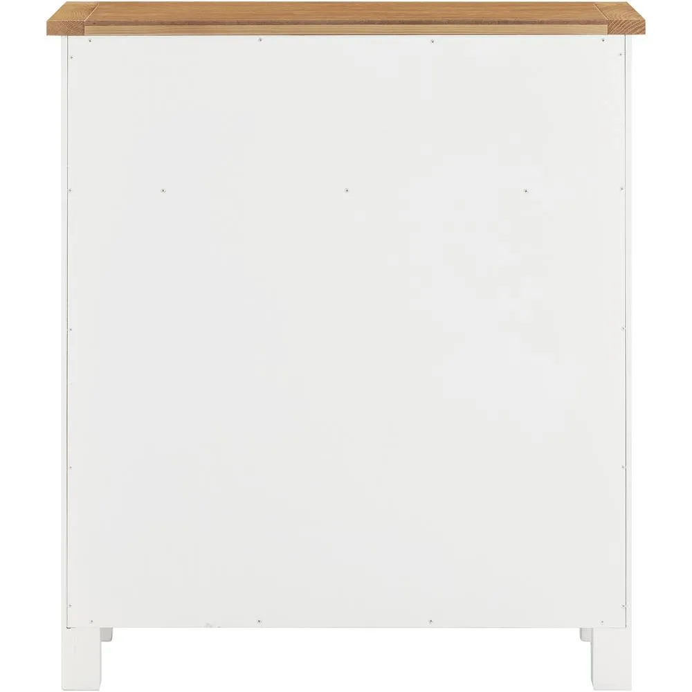 Seconique Cambridge 3+2 Drawer Chest - Linen/Oak (Fully assembled) in White 5