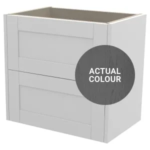 Duarti By Calypso Highwood 600mm Slimline 2 Drawer Wall Hung Vanity Unit - Panther Grey
