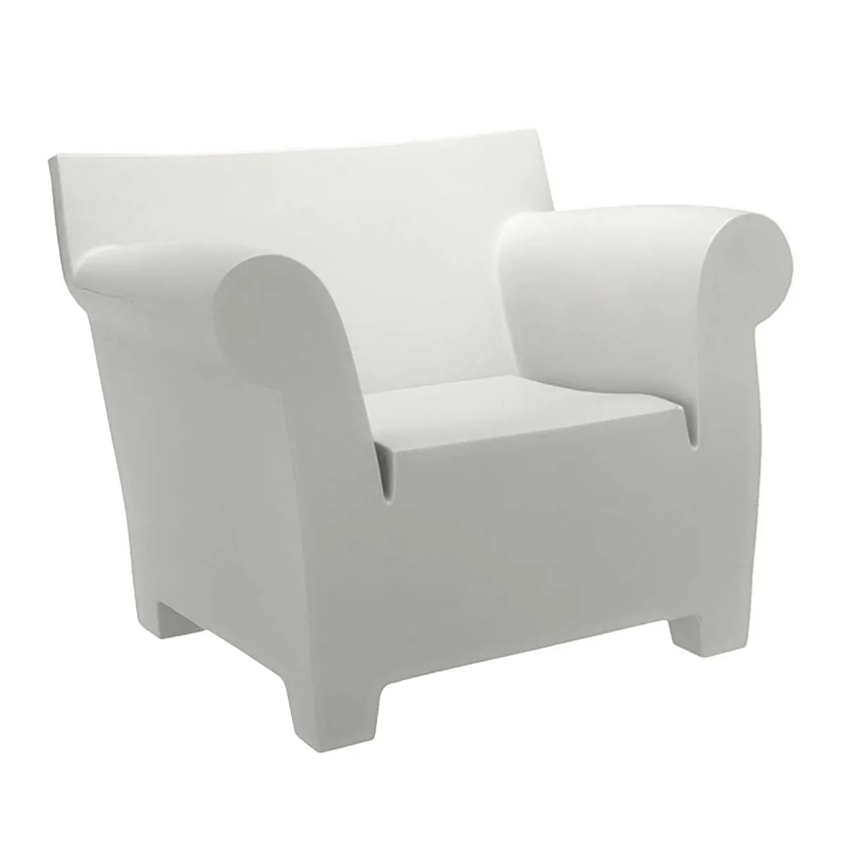Kartell Bubble Armchair - White - polyethylene - Plain - W105 x D77 x H80cm - Barker & Stonehouse