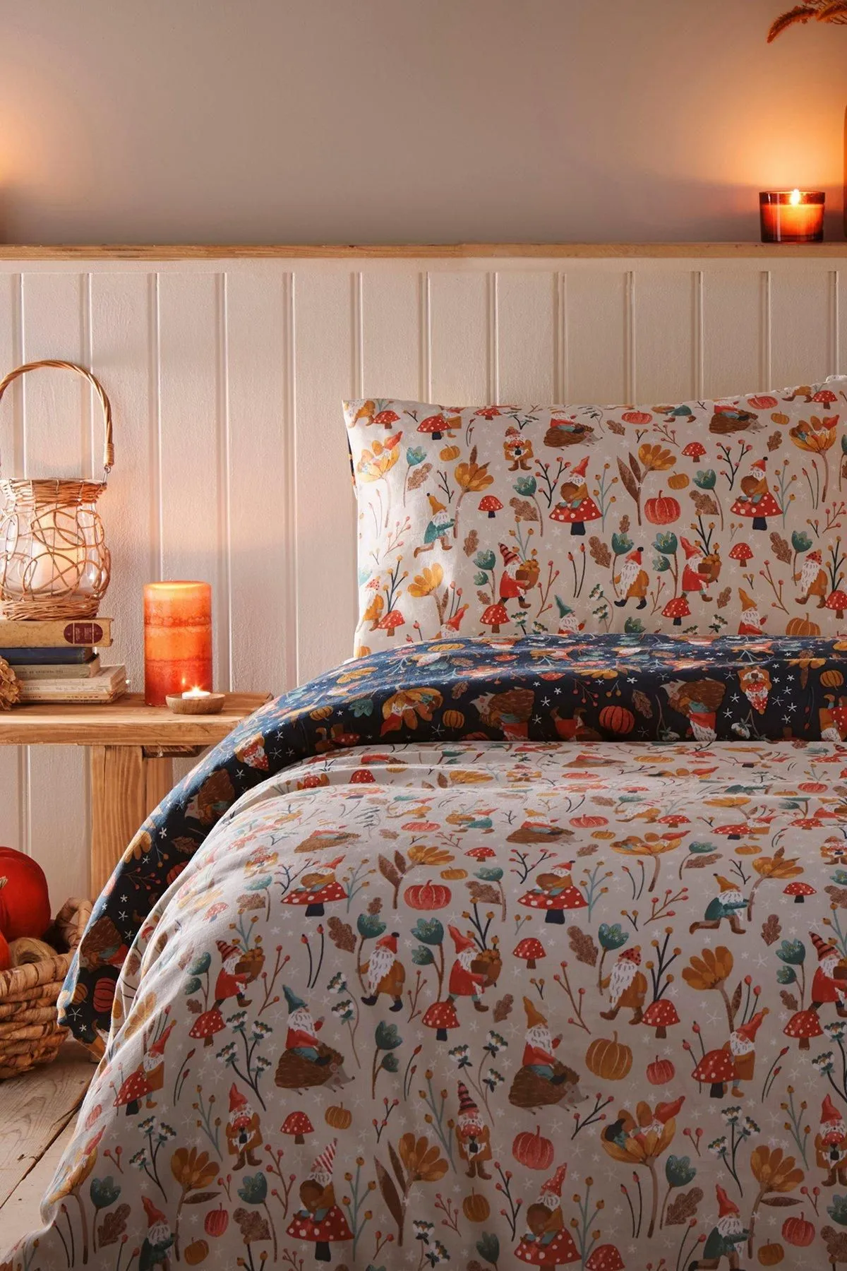 Fusion 'Gonks & Friends' Peach Finish Duvet Cover Set in Natural 2