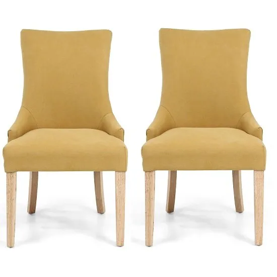 Lavinia Accent Chair In Jonquil Yellow In A Pair