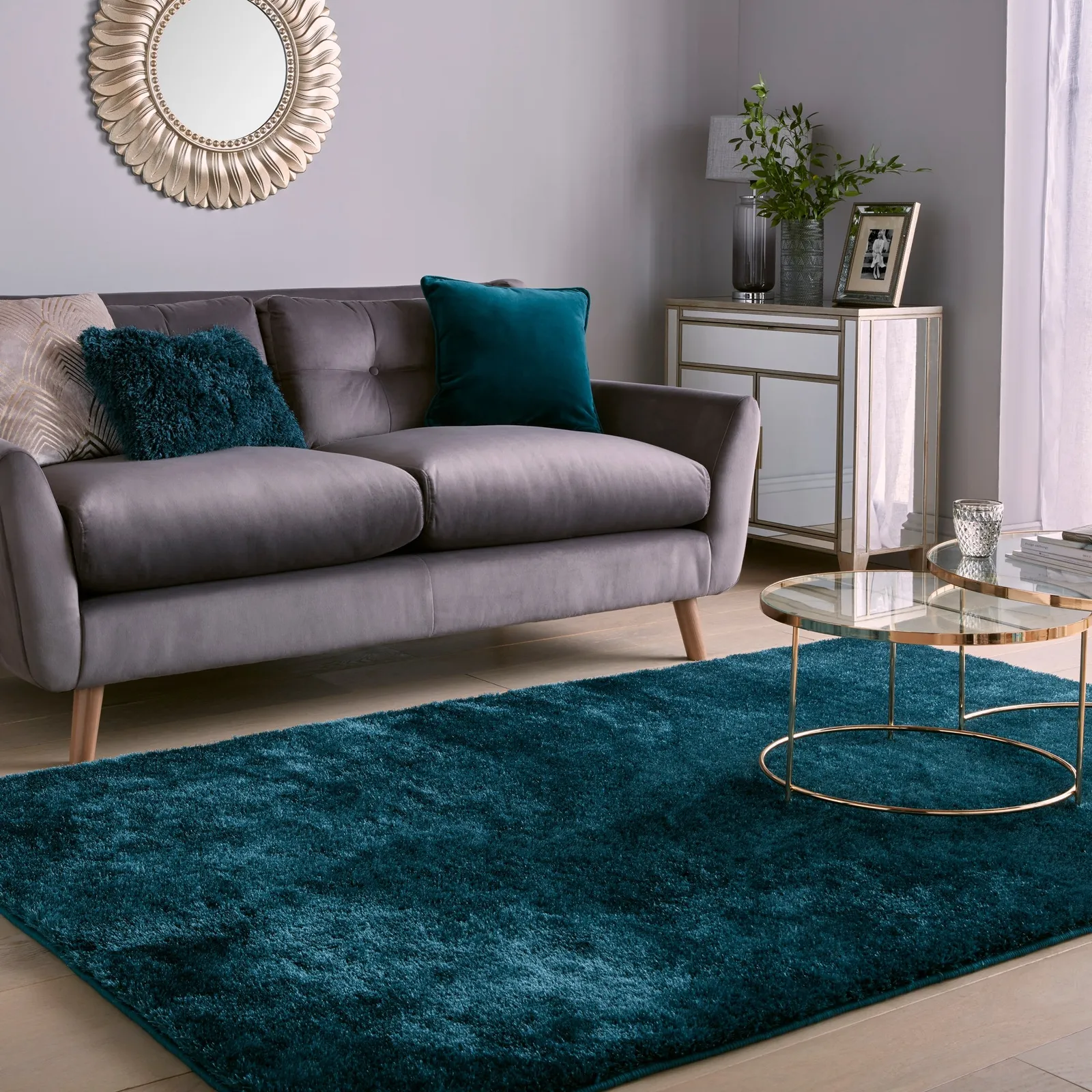 Indulgence Shaggy Rug Green