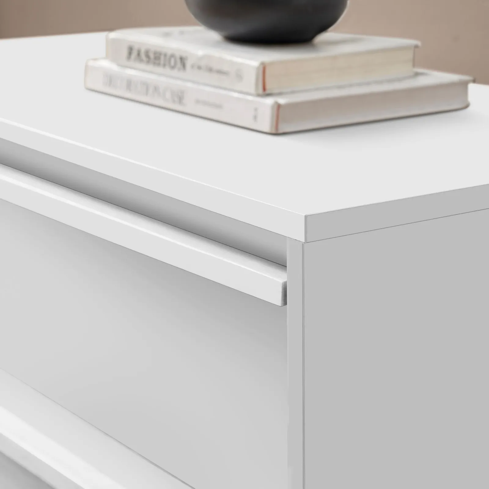 FurnitureboxUK Svit Wooden Chest of 4 Drawers in Off-White 4