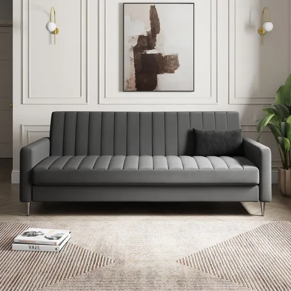 Kendall Quilted Velvet Clic Clac Storage Sofa Bed