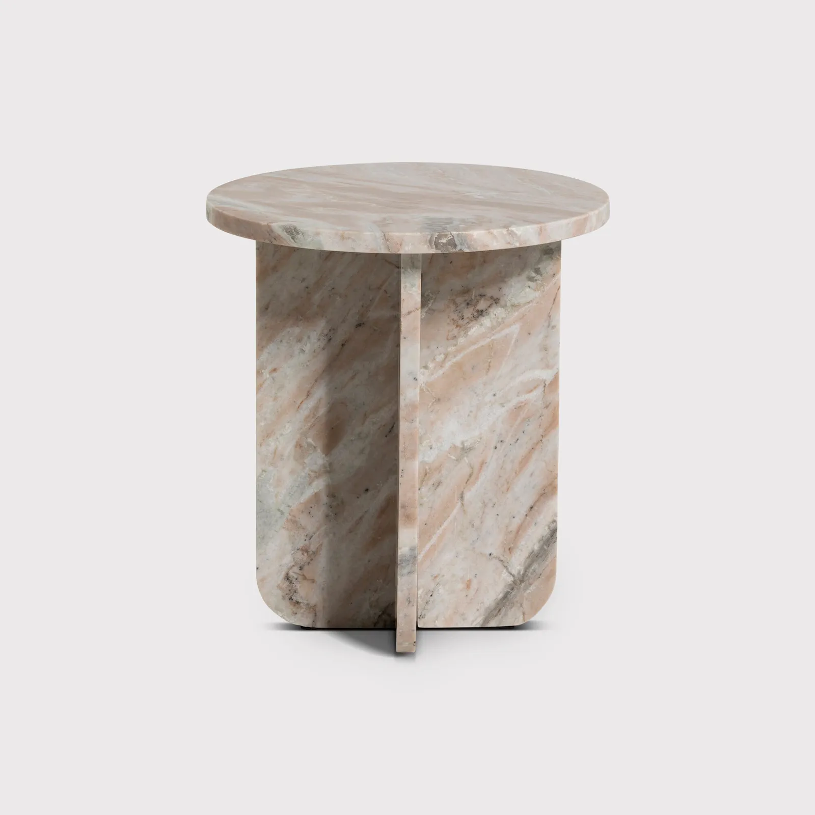 Santana Side Table Marble, Round, Brown | Barker & Stonehouse
