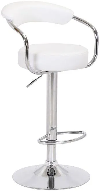 netfurniture Lazio Adjustable Bar Stool White 2