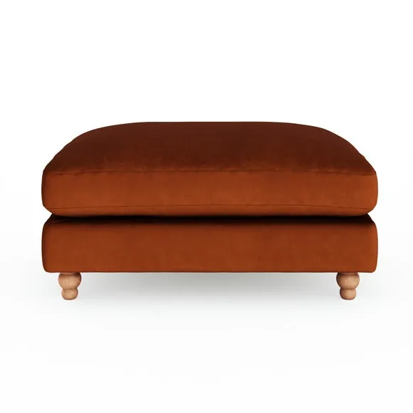 Martha Matte Plush Velvet Footstool 4