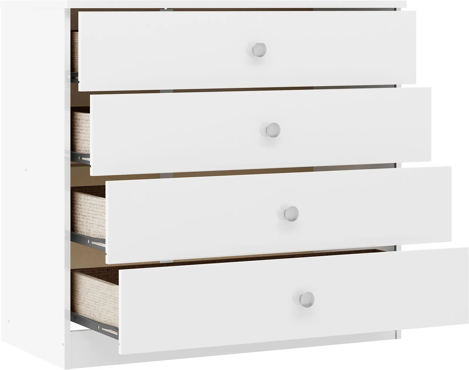 Seconique Denver 4 Drawer Chest in White 4