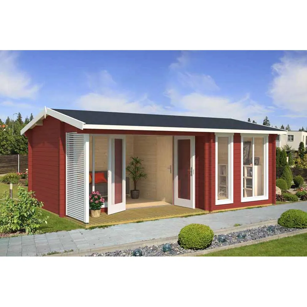 Lasita Maja Ltd Montrose 44-Log Cabin, Home Office - L615xW429.7xH250.8 cm in Light Tan 5
