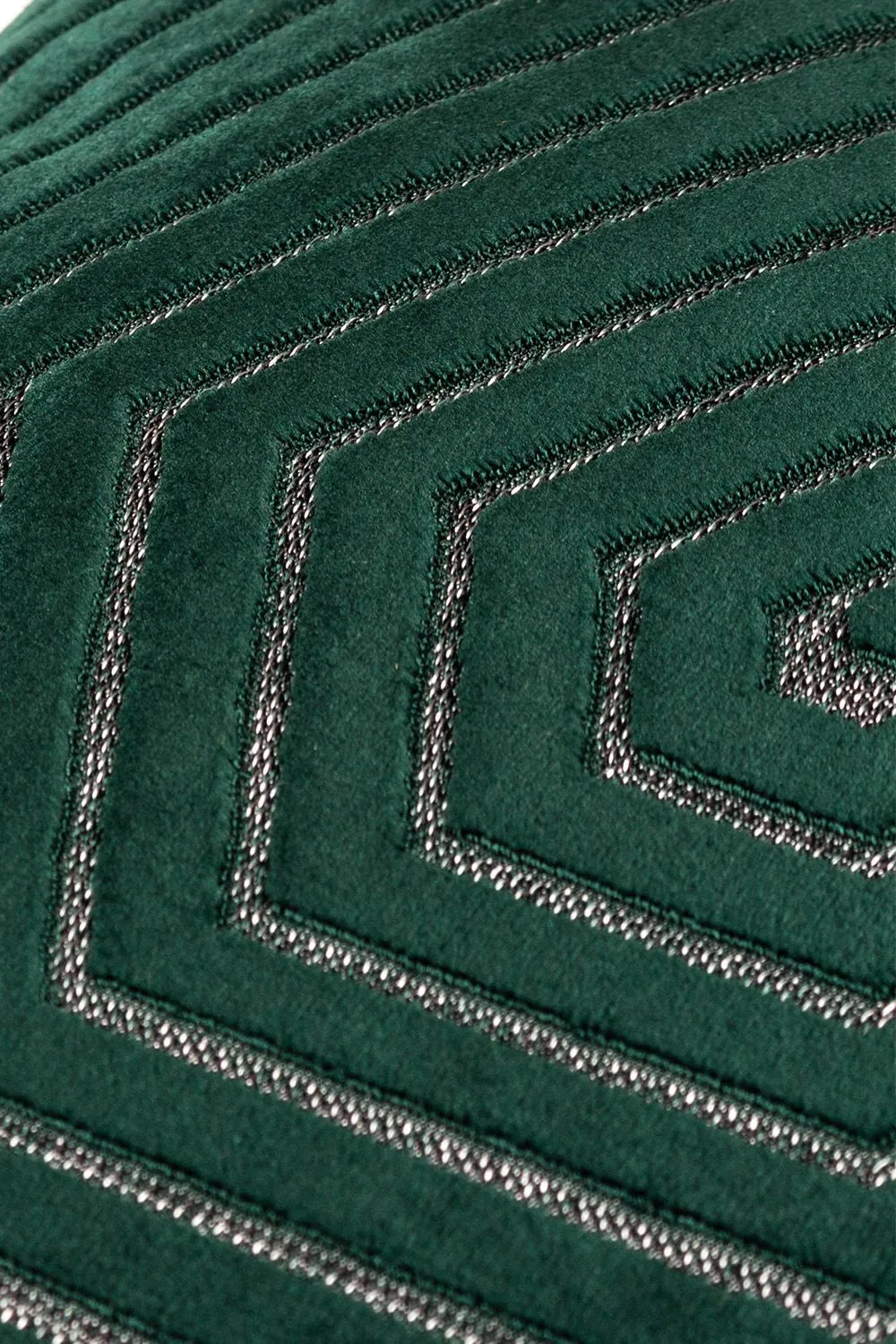 Paoletti Evoke Cut Velvet Cushion in Emerald 4