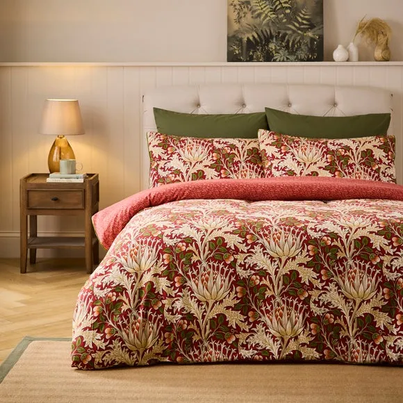 Artichoke 100% Brushed Cotton Duvet Cover & Pillowcase Set 1