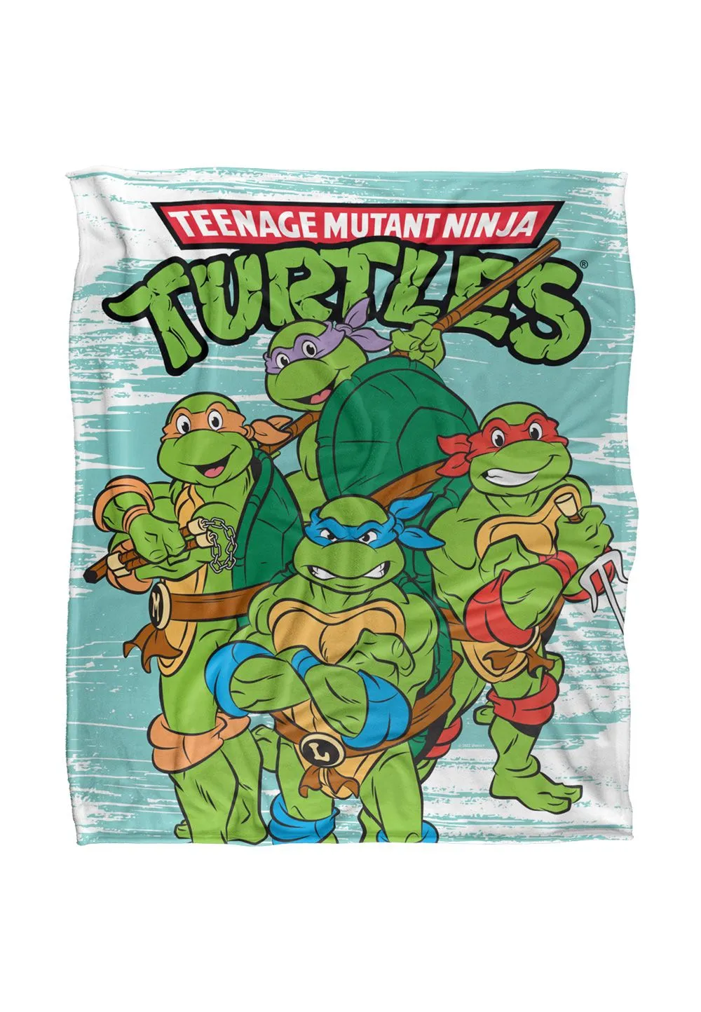 Teenage Mutant Ninja Turtles TMNT Turtle Group Silky Touch Super Soft Throw Blanket 152 X 127 cm in White
