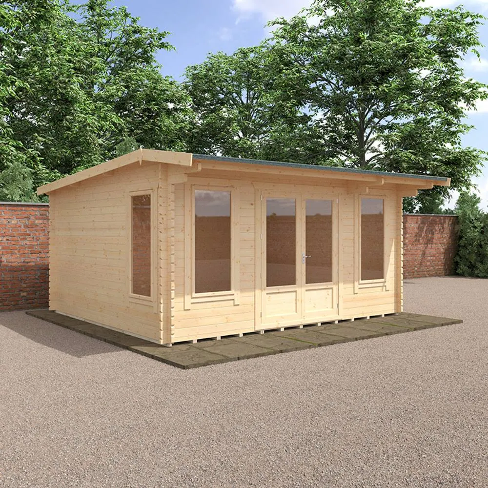 Buttercup Farm 16x14 The Jacob 44mm Cabin - L475 x W415 x H247 cm in Natural 2