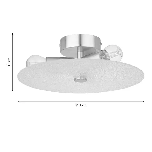 Circlet 3 Light Flush Bathroom Ceiling Light 6