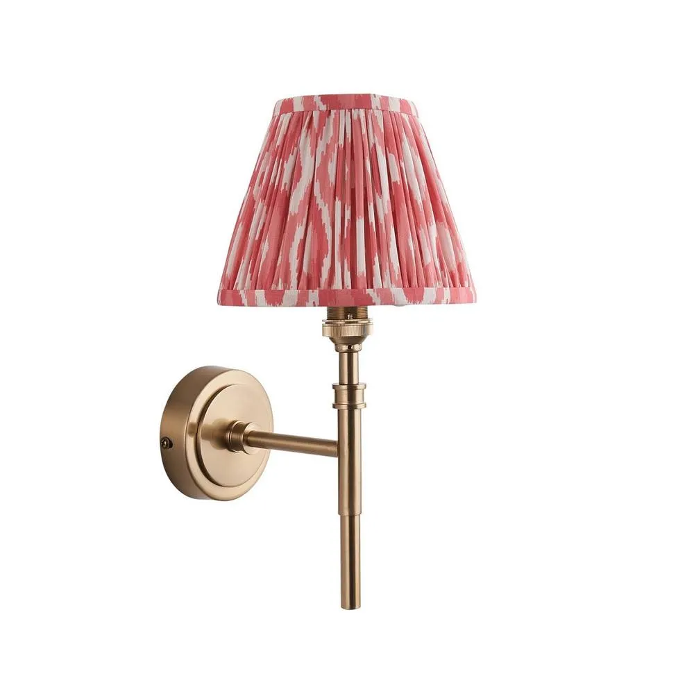 Netlighting Chester Wall Light Pink Fabric Ikat Shade 16cm B22 6