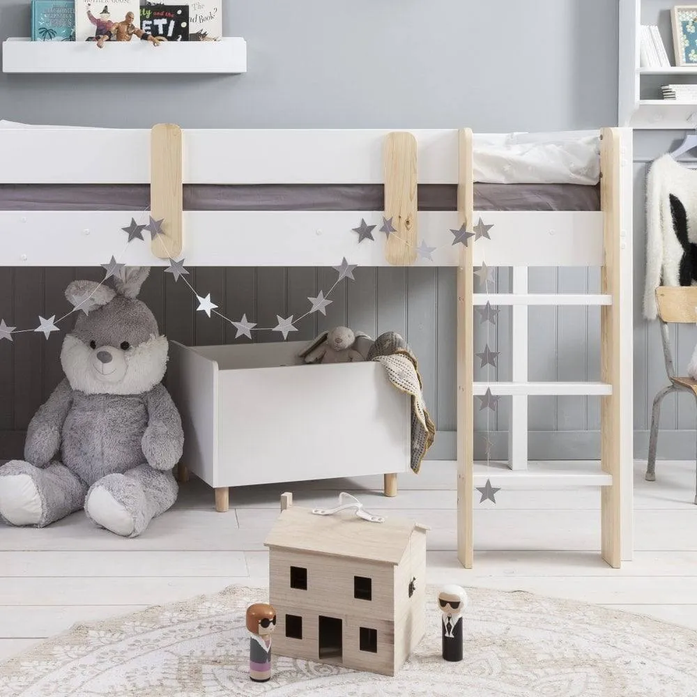 Nöa and Nani Una Midsleeper Cabin Bed with Moro Desk in White 4