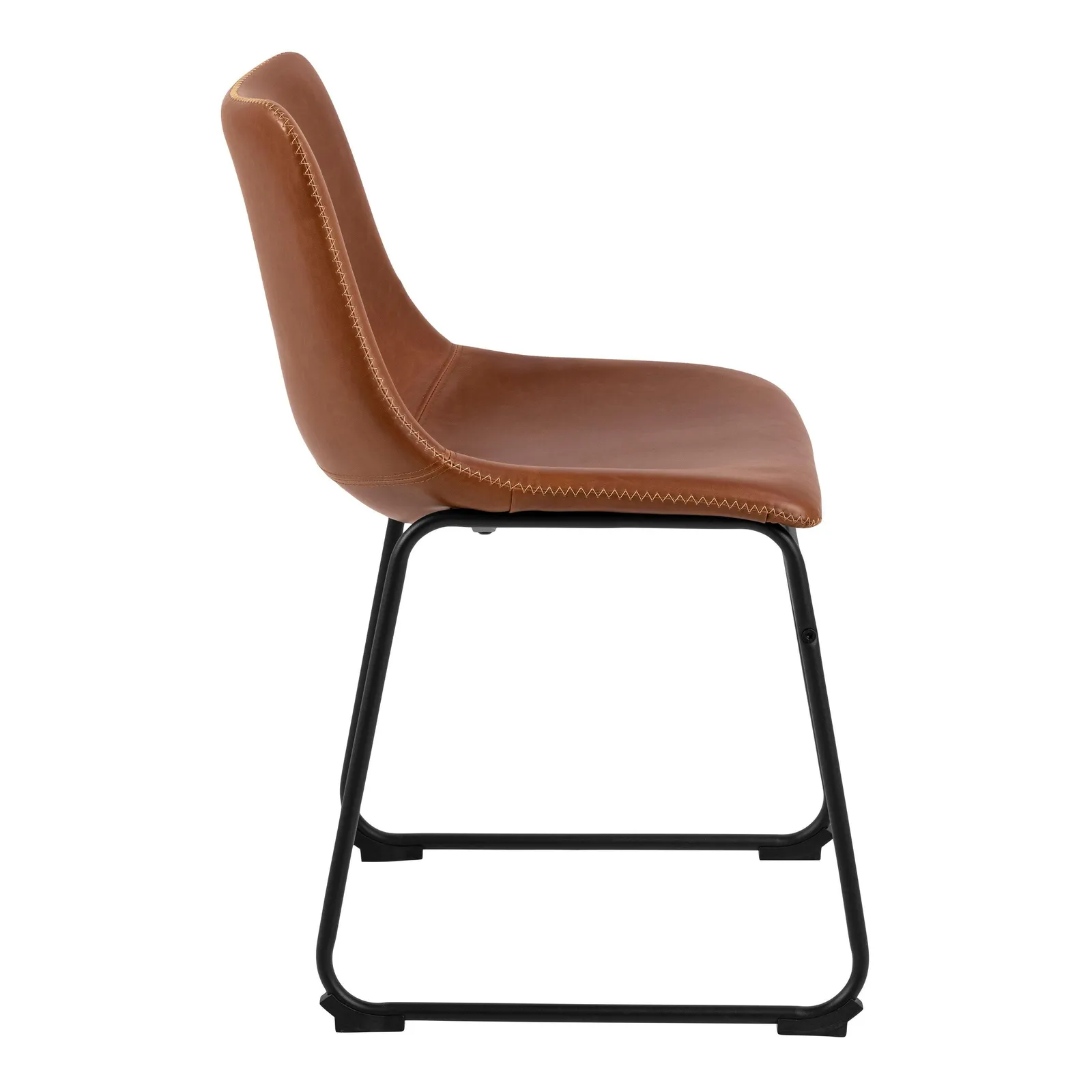 Furniture To Go I_Oregon Dining Chair In Brown with Cream Stitching 3