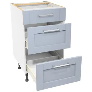 Wickes Ohio Hazy Blue Shaker Drawer Unit - 500mm 2