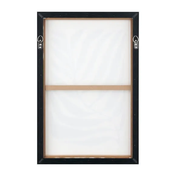 Set of 2 Black Leaf Print Framed Canvases 6