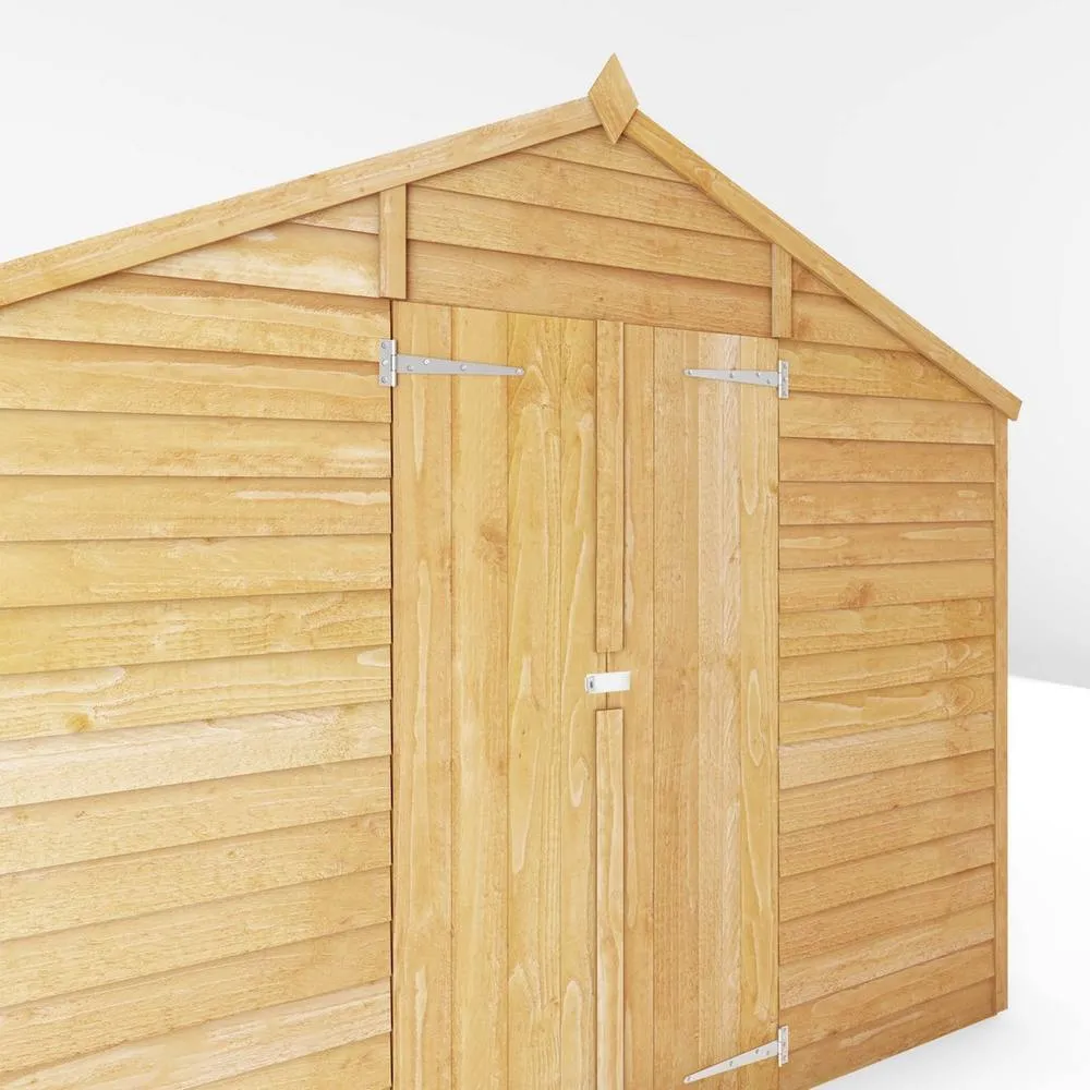 Mercia 10 x 8 Feet Overlap Apex Windowless Shed - L296.6 x W248.4 x H211.8 cm in Brown 6