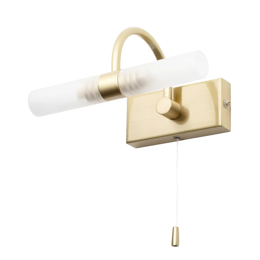 Cygna Bathroom Wall Light, Satin Brass 1